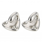 2pcs Marine 316 Stainless Steel Mini Boat Fender Hook Carabiner Pad Eye Marine Sailing Silver Fender Hooks 27mm x Default