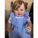 55 CM Reborn Baby Doll M&auml;nguasi T&uuml;drukule Naeratavale Printsess V&auml;ikelapsele Bebe Reborn Silikoonist t&otilde;eline kingitus 3D-v&auml;rviga naha n&auml;htavad veenid