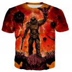 Doom T-s&auml;rgid FPS M&auml;ng 3D Prindi T&auml;navar&otilde;ivad Mehed Naised Lahedad Suure kaelusega T-s&auml;rk Harajuku Mood Lapsed Poisid T-s&auml;rgid Topid Riietus 2XL