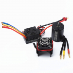 3650 4300KV Harjadeta Mootor & 60A ESC & Jahutusradiaatori Kate Kombineeritud 1 jaoks:8/1:10 puldiga autot ja 4300KV must