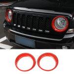 TESIN Racing Grills auto esiv&otilde;rgust v&otilde;rev&otilde;re dekoratiivkatte kleebised Jeep Patriot 2011-2016 v&auml;lisk&uuml;ljele Chrome Light Cover gray