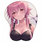 Loominguline 3D seksikas hiirematt Anime Breast'i jaoks Pehme m&auml;nguhiirepadi randmetugi silikoonist Creative randmetoega hiirematt roosa/pruun
