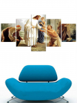 Jeesus Curando Los Enfermos 5 t&uuml;kki l&otilde;uend seinakunstid Modulaarsed plakatid Elutoa seinamaaling Magamistoas Kaasaegne kodukaunistusega maal Ilma raamita 20x35cm*2 20x45cm*2 20x55cm*1