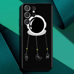 Astronaut Universe &uuml;mbris Samsung Galaxy S22 S21 Ultra S20 FE S10 S9 S8 Plus Note 20 10 Lite must pehme telefonikaanele Samsung Note 10 Lite