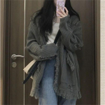 Korea laisa stiiliga lahtine kootud kampsun naiste s&uuml;gisene uue disainiga ni&scaron;itop naistele kampsun kardigan one size hall v&auml;rv