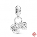 Euroopa 925 h&otilde;bedane perekondlik v&otilde;lu, originaal k&auml;ev&otilde;ru ehe ripats poiss, t&uuml;druk, s&auml;delev ema helmed, &otilde;ed, rippuvad