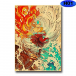 Ruumi kaunistamine Avatar Viimane Airbenderi plakat Vintage Kraft Anime paberist plakatid ja tr&uuml;kised Seinakunst Kodubaari kohviku sisustus 30x21cm