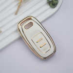 TPU auto kaugjuhtimispuldi v&otilde;tme&uuml;mbrise kaane korpuse pult Q3 Q5 Q7 S4 S5 S6 S7 S8 R8 TT A1 A3 A4 A5 A6 A7 A8 Quattro tarvikud Key Case valge