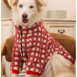 Suured koerariided s&uuml;gis- ja talvekoera lambaliha ka&scaron;miirist soe pl&uuml;&uuml;smantel FB S punane