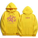 Isiklik 90ndate t&uuml;drukute poiss&otilde;mblus 4 ristiku mustriga 3D t&auml;ht t&uuml;hikuga pullover Y2k gooti paar Harajuku naiste unisex naljakas &scaron;ikk kapuuts Unisex S yellow