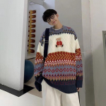 Talvised paksendatud kudumid, meeste ja naiste paariline kampsun, s&uuml;gis- ja talvine j&otilde;ulutopp ONE SIZE punane