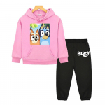 Bluey koer anime kapuutsiga dressipluus fliisist dressipluus Kawaii kapuutsiga komplektid poiss t&uuml;druk s&uuml;gis pikkade varrukatega riided pullover laste butiigi riided 150