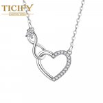 LOVE ZIRCON Clavicle kett, lihtne kingitus valge