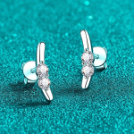 D v&auml;rv 0,4cttw D v&auml;rvi VVS Moissanite Stud k&otilde;rvar&otilde;ngad naistele Armsad K&uuml;&uuml;liku k&otilde;rvaklambrid Original S925 Sterling Silver Ehted GRA blue