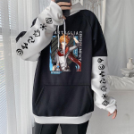 Harajuku animem&auml;ng Genshin Impact Tartaglia pikkade varrukatega kapuutsiga dressipluus Mood Multifilm Talvine vabaaja naiste v&otilde;lts kaheosalised kapuutsid 4XL must