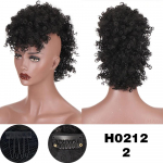 MISS WIG s&uuml;nteetilised pikad lokkis juuksepaelad Mohawk hobusesaba klambriga juuksepikendused k&otilde;rge puffidega afronaturaalne hobusesaba naistele 45cm