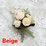 1tk Pulmak&auml;e randme lill randme korsa kunstlilled peigmehe Boutonniere v&otilde;lupidu beež