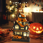 Halloween Pumpkin House Prop Desktop Decoration Bats Spider Web Classic
