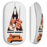 Juhtmeta kellav&auml;rgiga oranž hiir