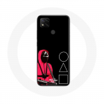 Xiaomi Redmi 9C &uuml;mbris Squid M&auml;ng Maskid ruudukujulise kolmnurga ja ringiga