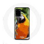 &Uuml;mbris Samsung Galaxy S11 Plus Macaws Parrot Orange Green jaoks