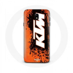Valge oranži taustaga &uuml;mbris Samsung Galaxy S4 KTM Logo jaoks
