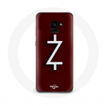 &Uuml;mbris Samsung Galaxy A8 Plus Ozark Season 4 Logo Z jaoks, valge punane taust