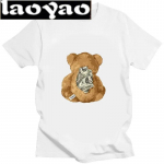 Raha Kaisu Karu Prindiga T-s&auml;rk Unisex Naiste T-s&auml;rk Suvine Mood L&uuml;hikeste varrukatega Uudne Vabaaja Naljakas Loovuse Tee T&auml;navamood Topid 4XL