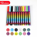 Soft acrylic marker set colored gouache Gou Xianbi DIY gooka ceramic model graffiti pen 12 colors