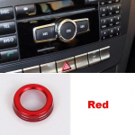 Car styling for Mercedes Benz C Class W204 2008-2013 Car air conditioning Rotary knob button cover Red-B