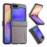 &Uuml;mbris Samsung Galaxy Z Flip 5 4 3 Flip5 5G coque Luksuslik tekstiil PU nahast &uuml;mbris samsung galaxy z flip 5 korpuse jaoks Z Flip 5 must