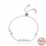 Uus Sterling Silver S925 Korea stiilis lihtne t&auml;hekujuline naiste k&auml;ev&otilde;ru plaatinaga kaetud loominguline k&auml;ev&otilde;ru ehted 22.5
