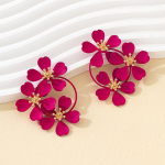 Pinkdudu uued liialdatud punase lillega rippuvad k&otilde;rvar&otilde;ngad mood v&auml;rvilised sulamist rippuvad k&otilde;rvar&otilde;ngad naistele ehted kingitused PD1830 punane