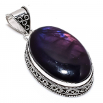 Natural Purple Labradorite Gemstone 925 Sterling Silver Pendant 2.36 a4w54