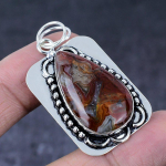 Natural Laguna Lace Agate Handmade 925 Sterling Silver Gift Pendant 2.05 h4d27