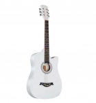 38-tolline t&auml;issuuruses t&auml;iskasvanutele m&otilde;eldud 6 keelne Cutaway folk akustiline kitarr algajatele &otilde;pilastele (Must)