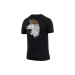 Nike Dri-Fit Lebron K&auml;sitsi joonistatud kroon Loomamustriga Korvpalli l&uuml;hikeste varrukatega T-s&auml;rk Meeste pealisr&otilde;ivad Must DR1292-011 L gray