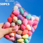 50 tk Mini Meigisvammide Komplekt Juhuslike V&auml;rvide ja Kujudega, Ilusvamm Jumestuskreemi, Kreemi ja Puudri Segamiseks 50PCS mitmev&auml;rviline