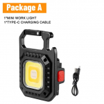 LED punane sinine &otilde;lapolitsei tuli USB C laetav vilkuv ohutus uudne valgustus mini v&otilde;tmehoidja taskulamp jalgratta hoiatustuli W5130 must