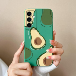 Telefoni kate Samsung S24 Ultra A55 M15 A15 F15 5G A35 S24+ kaitseraua &uuml;mbris Armas avokaado lilleline matt p&otilde;rutuskindel pehme silikoon ilus kest Galaxy jaoks Samsung A15