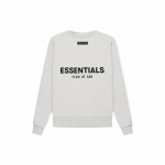 Fear of God Essentials Fliisist &Uuml;mmarguse Kaelusega Dressipluus Toon-toonis Logoga Unisex Dressipluus Hele Kaer FOG-SS22-416 XL