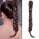 MISS WIG S&uuml;nteetilised pikad juuksed kinnituv hobusesaba Elegantne punutud hobusesabapikendus naistele igap&auml;evaseks cosplay 50cm