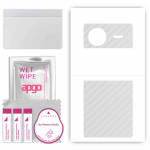 apgo Protective Skin Sticker for the back compatible with Vivo X Flip, Wrap Film, Foil, Vinyl - Pattern Transparent Carbon