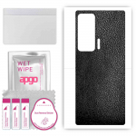 apgo Protective Skin Sticker for the back compatible with Honor Magic V, Wrap Film, Foil, Vinyl - Pattern Black Leather