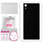 apgo Protective Skin Sticker for the back compatible with Sony Xperia XA1, Wrap Film, Foil, Vinyl - Pattern Matte Black