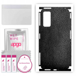 apgo Protective Skin Sticker for the back+sides compatible with Xiaomi Poco F4 GT, Full Wrap Film, Foil, Vinyl - Pattern Black Leather