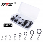 75tk 9KM DWLIFE kalaotsiku paranduskomplekt, must roostevaba teras, kulumiskindlad keraamilised r&otilde;ngad, juhiku vahetus 75pcs