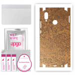 apgo Protective Skin Sticker for the back+sides compatible with Huawei P20 lite, Full Wrap Film, Foil, Vinyl - Pattern Rusty Copper