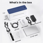 241 Bluetoothi ​​termosildiprinter juhtmevaba tarnesildiprinter, mis &uuml;hildub iPhone'iga Android Maci aknas laialt kasutatud