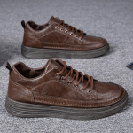 Meeste vabaaja nahkkingad &uuml;mara ninaga s&uuml;gis-talvised uued meeste kingad hingavad ja mugavad paeltega k&otilde;ikidele r&otilde;ivastele sobivad PU-kingad 44